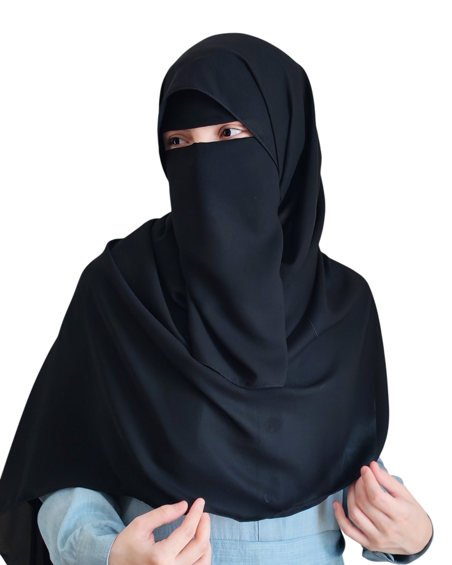 طرحة & نقاب (إسود) 