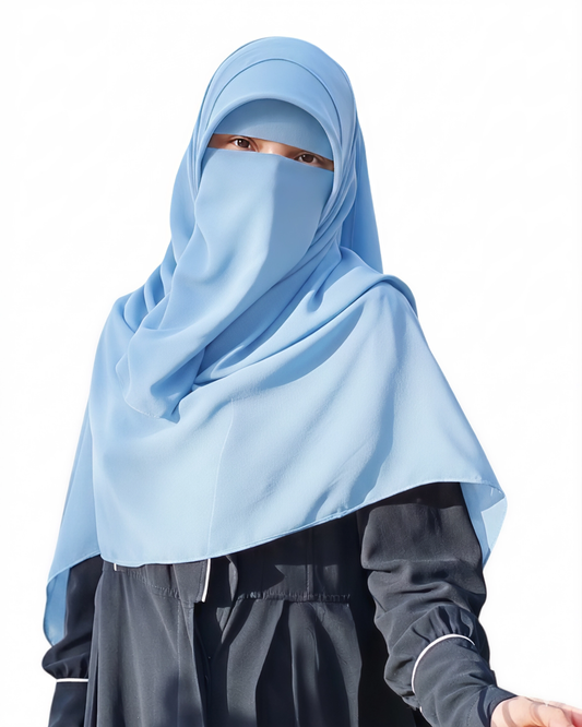 طقم نقاب وطرحة (ألوان) 