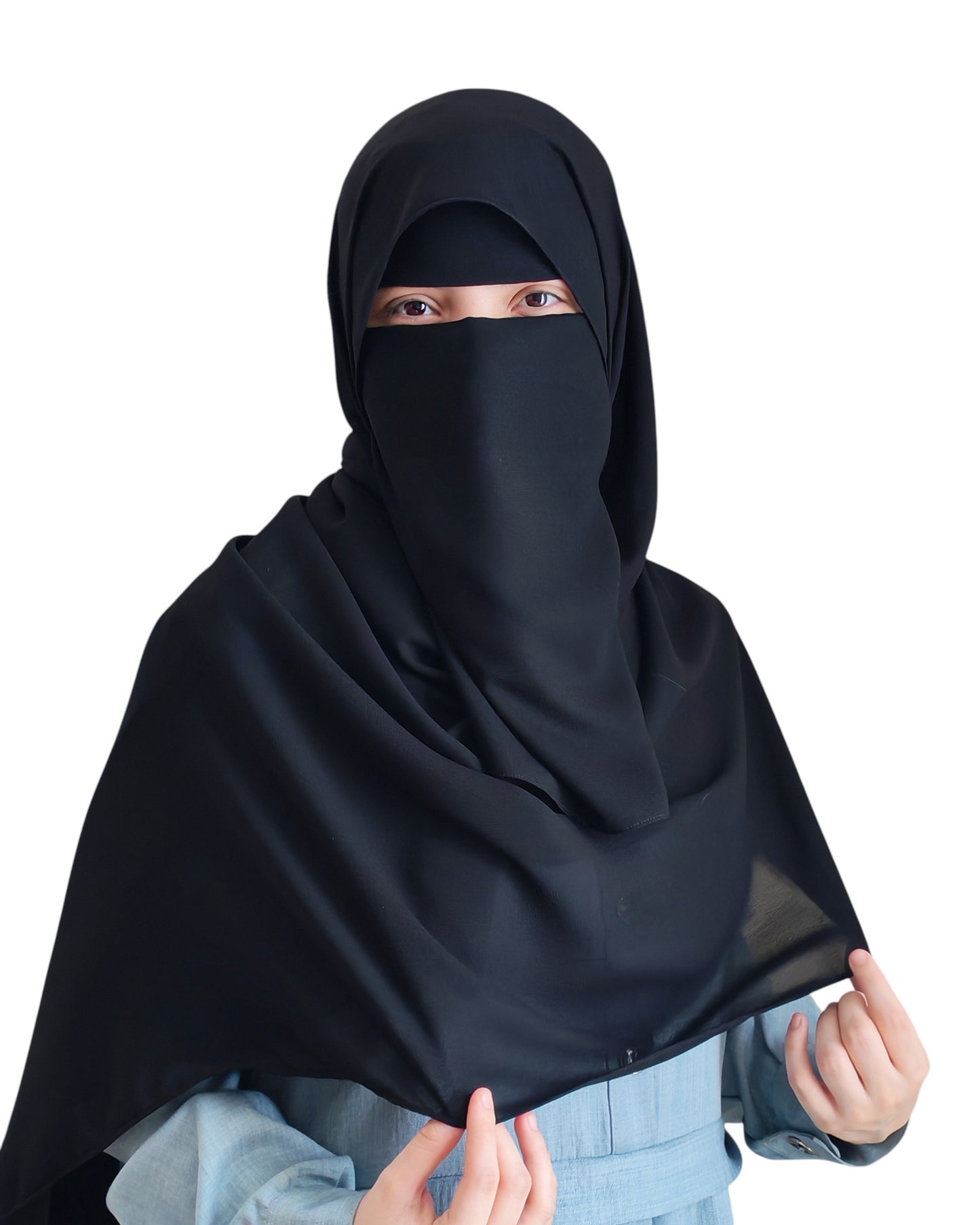 طرحة & نقاب (إسود) 